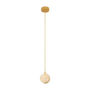 PENDANT LED LIGHT 3W 3000K NATURAL STONE - GOLD METAL