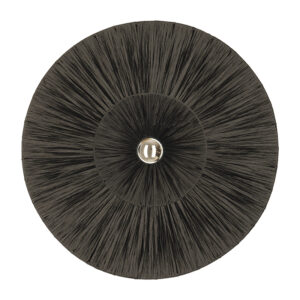 WALL LIGHT 1xE27 MAX 20W METAL - BLACK RATTAN