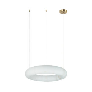 ΣΤΡΟΓΓΥΛΟ LED ΚΡΕΜΑΣΤΟ ΦΩΤΙΣΤΙΚΟ 25W 3000K ΜΠΡΟΝΖΕ ΑΛΑΒΑΣΤΡΟ