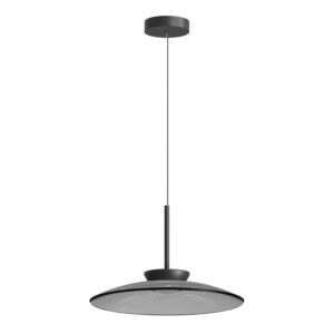 PENDANT LED LIGHT 31W 2700K-3000K TRIAC BLACK MATT - SMOKED GLASS