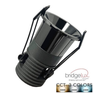 Mini Spot Οροφής Led Χωνευτό bridgelux chip 6W CCT Chrome black