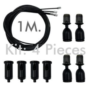 Kit Ανάρτησης για Πάνελ Οροφής 1m Black