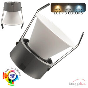 Spot Οροφής Led Χωνευτό bridgelux chip selectable 12W CCT Cone Front White Rhombus
