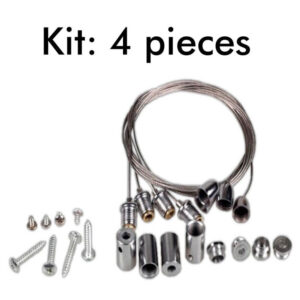 Kit Ανάρτησης για Πάνελ Οροφής 1m Silver