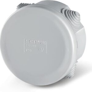 SCAME ΚΟΥΤΙ ΕΞΩΤΕΡΙΚΟ ΣΤΡΟΓΓΥΛΟ 80x40mm IP55 HALOGEN FREE