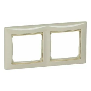 Πλαίσιο 2 Θέσεων Οριζόντιο Κρεμ/Χρυσό