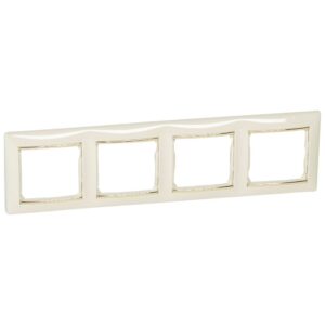 Πλαίσιο 4 Θέσεων Οριζόντιο Κρεμ/Χρυσό