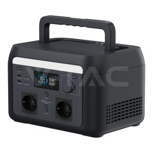 V-tac 1000W / 614Wh Φορητός Ηλεκτρικός Σταθμός LiFePO4 Μπαταρία & Wi-Fi