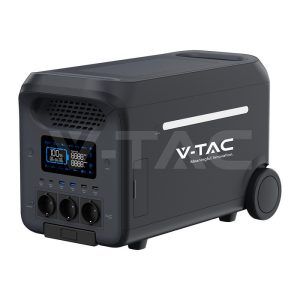 V-tac 3000W / 2560Wh Φορητός Ηλεκτρικός Σταθμός LiFePO4 Μπαταρία & Wi-Fi