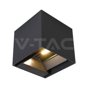 V-tac 3W LED ηλιακού φωτιστικού τοίχου 3σε1 Γκρι Σώμα IP65