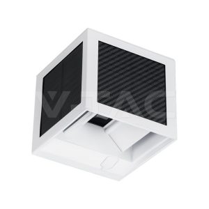 V-tac 3W LED Ηλιακό φωτιστικό τοίχου 3 σε 1 Λευκό Σώμα IP65
